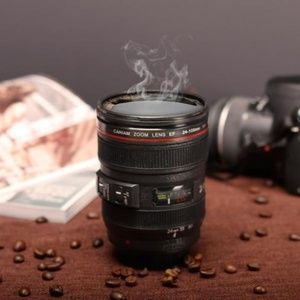 Camera Lens Cup suction cup travel Coffee Tea Mug